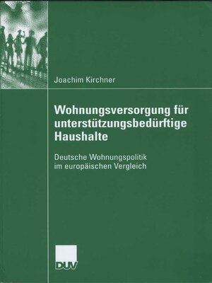 cover image of Wohungsversorgung für unterstützungsbedürftige Haushalte